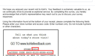 Kohl's Survey