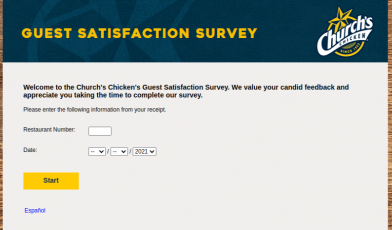 Churchs Chicken Guest Survey