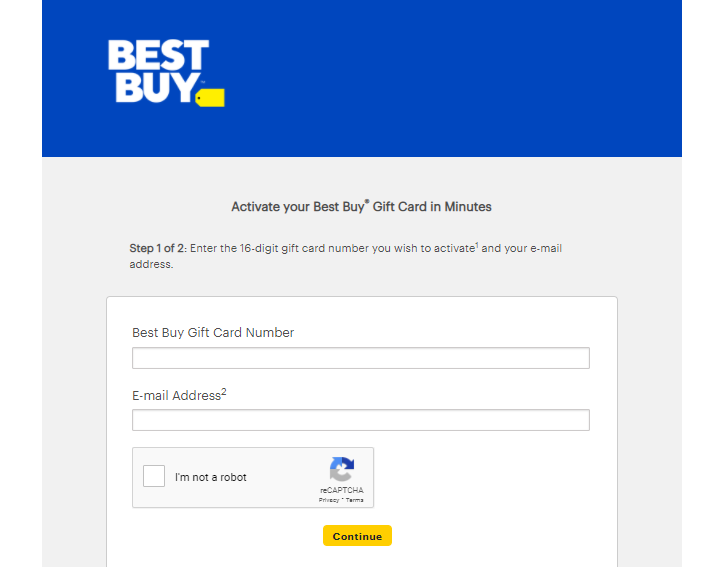 Activate Best Buy Gift Card
