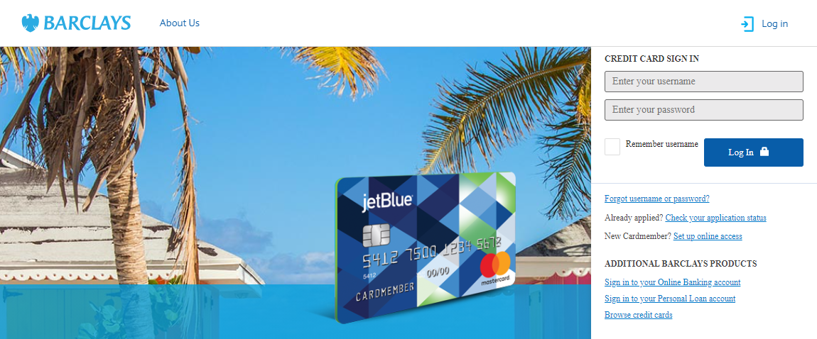 jetblue credit card login